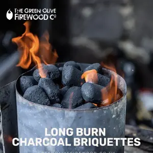 Green Olive Firewood Co Long Burn BBQ Charcoal Briquettes 20kg