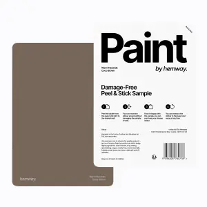 Hemway Chalk Paint Matt A5 Sample, Coco Brown, Peel & Stick Swatch For Interior Walls Wood