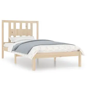 Berkfield Bed Frame Solid Wood Pine 100x200 cm