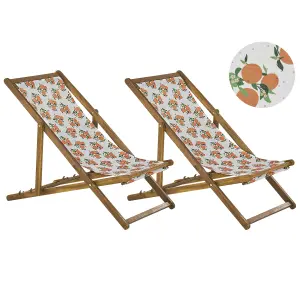 Sun Lounger Wood Light Brown ANZIO