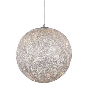 Luminosa Modern LED Hanging Pendant Chrome, Warm White 3000K 1050lm