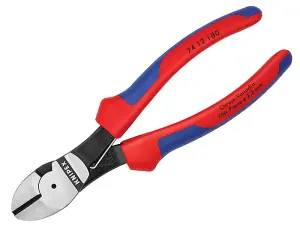 Knipex High Leverage Diagonal Cutters Multi-Component Grip with Spring 180mm