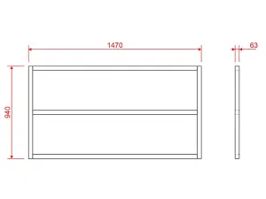 Wooden shed bases 5x3 (W-147cm x D-94cm), made of 38mm x 63mm