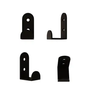 Decortie Leny Triple Hook Wall Mounted Black Metal Waterproof Set of 3