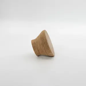 Round Tapered Oak Knob for Cabinet Doors and Drawers Dia 40mm