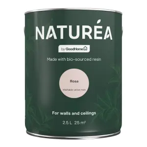 GoodHome Naturéa Rosa Velvet matt Wall paint, 2.5L