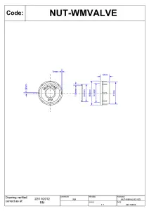 McAlpine NUT-WMVALVE Female Blank Cap