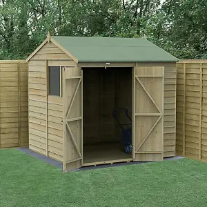 4LIFE Reverse Apex Shed 7x7 - Double Door - 2 Windows