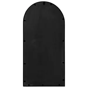 Berkfield Garden Mirror Black 90x45 cm Iron for Outdoor Use