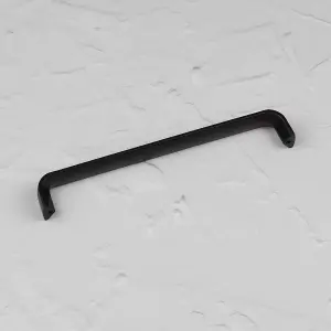 160mm Matt Black Cabinet Handle Dark Curved Cupboard Door Drawer Pull Wardrobe Furniture Replacement