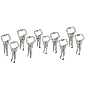 5" Mini Locking C Clamps Adjustable Fastener Welding Clamp Mole Grips 10 Pack