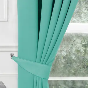 Home Curtains Woven Tiebacks Teal (PAIR)