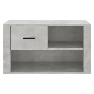 Berkfield Shoe Cabinet Concrete Grey 80x35x45 cm Engineered Wood