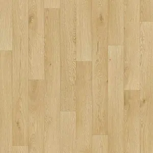 Light Brown Wood Effect Vinyl Flooring For LivingRoom, Kitchen, 2mm Thick Textile Backing Vinyl Sheet-5m(16'4") X 4m(13'1")-20m²