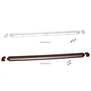 Simon Framevent Trickle Vent (3 Pack) - 3180EA (400mm), Brown / White (Inside)