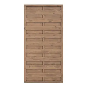 Klikstrom Tiama Contemporary Pressure treated 6ft Brown Wooden Fence panel (W)0.9m (H)1.8m