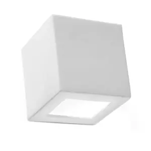 Leo Ceramic & Glass White 1 Light Classic Wall Light