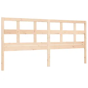 Berkfield Bed Frame with Headboard 200x200 cm Solid Wood