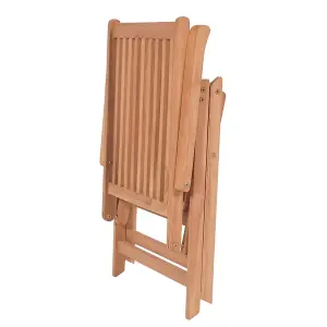 Berkfield Reclining Garden Chairs 6 pcs Solid Teak Wood