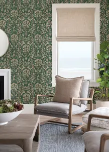 NuWallpaper NUS4480 Emerald Enchanted Peel & Stick Wallpaper, Emerald