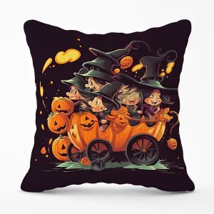 A Magical Pumpkin Carriage Outdoor Cushion 45cm x 45cm