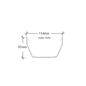 Caramel Square Gutter Internal Stop End, Freeflow 114mm Rain Water Systems