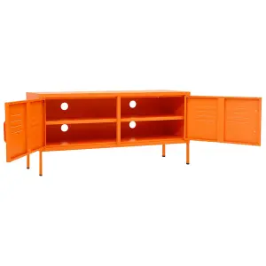 Berkfield TV Cabinet Orange 105x35x50 cm Steel