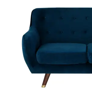 3 Seater Velvet Sofa Navy Blue BODO