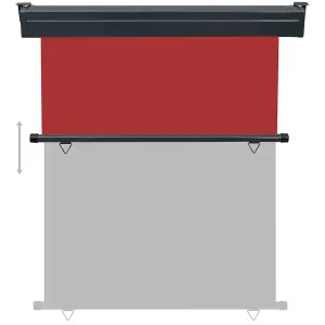 Berkfield Balcony Side Awning 140x250 cm Red