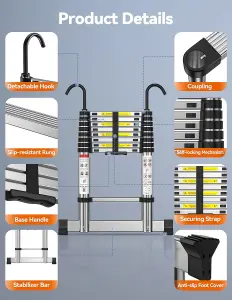 TECKNET Telescopic Ladder 2.6M/8.5FT