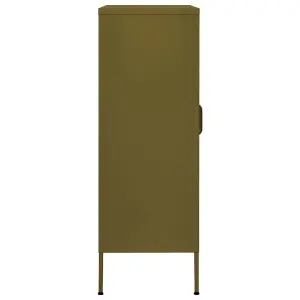 Berkfield Storage Cabinet Olive Green 80x35x101.5 cm Steel