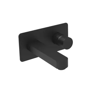 KOKO Wall Mounted Bathroom Tap Matt Black