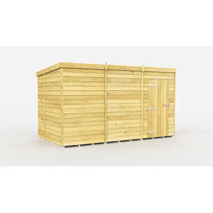 DIY Sheds 11x6 Pent Shed - Single Door Without Windows