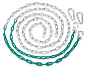 Swingan - Vinyl Coated Chain for Swing - Set of 2 - Green