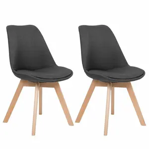 Otselic Upholstered Dining Chair (Set of 2) Dark Grey