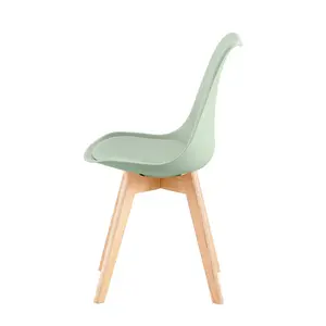 Nero Upholstered Dining Chair (Set of 2) Tea Green / Oak