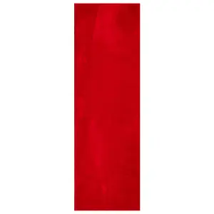 Rug HUARTE Short Pile Soft and Washable Red 80x250 cm