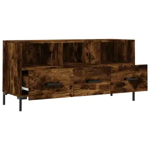 Berkfield TV Cabinet Smoked Oak 102x36x50 cm Engineered Wood