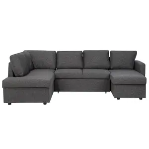 U-Shaped Sofa KARRABO Dark Grey