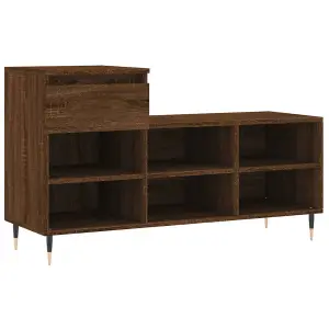 Berkfield Shoe Cabinet Brown Oak 102x36x60 cm Engineered Wood