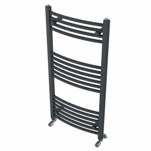 Rinse Modern Bathroom Heated Towel Rail Ladder Radiator 1000x500mm Curved for Bathroom Kitchen Anthracite