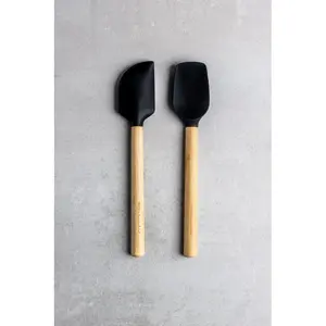 2 Piece Bamboo Spatula Set