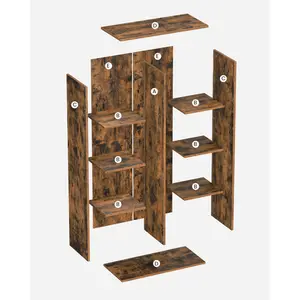 Carrie Bookcase Rustic Brown