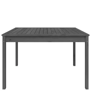 Berkfield Garden Table Grey 121x82.5x76 cm Solid Wood Pine