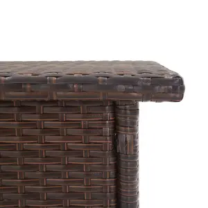 Berkfield Tea Table Brown 50x50x47 cm Poly Rattan