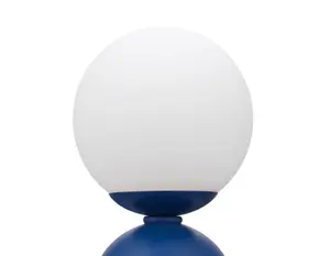 GoodHome Winterton Round globe Straight Matt Blue Paint effect Table lamp