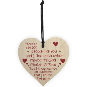 Funny Quirky Valentines Anniversary Gift For Him Her Wood Heart Couple Gift Keepsake