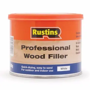 Rustins Professional Wood Filler White 250g