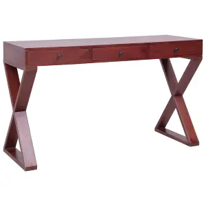 Berkfield Computer Desk Brown 115x47x77 cm Solid Mahogany Wood