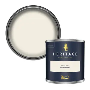 Dulux Trade Heritage Piano White Matt Wall paint, 125ml Tester pot